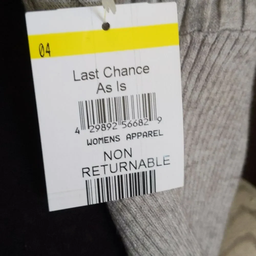 Stitchdrop NWT gray ribbed v-neck sweater, dolman sleeve, viscose blend S